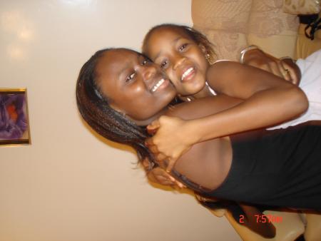 my sister and me